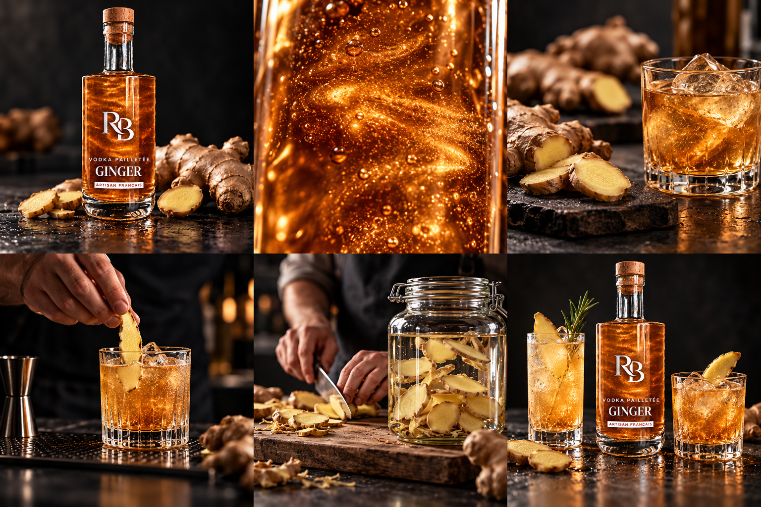Direction photographique pour Vodka Ginger Pailletée